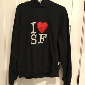 Black 'I Love SF' Hoodie